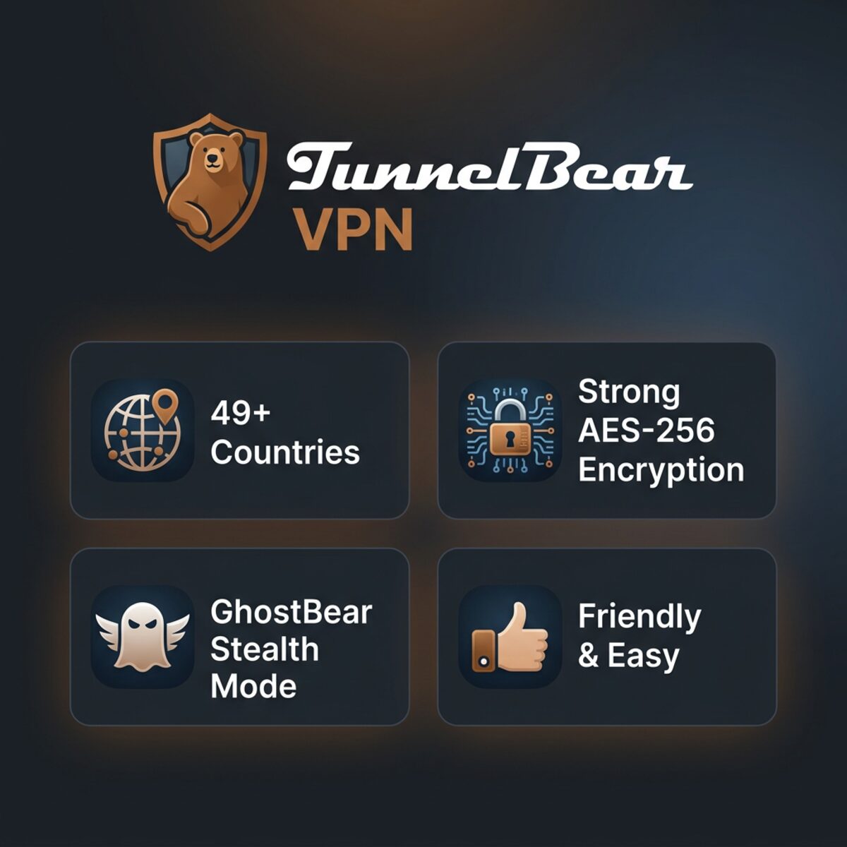 TunnelBear VPN Account - 1 Year, 1 Device