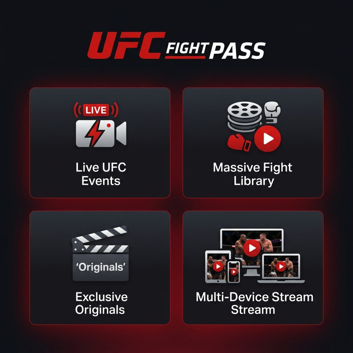 UFC Fight Pass Account - Live MMA & Archives