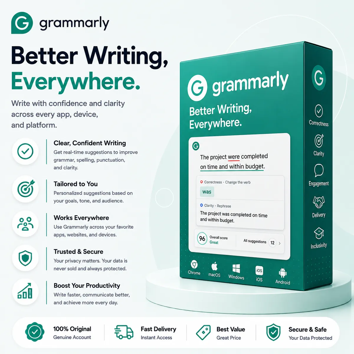 Grammarly Premium Account