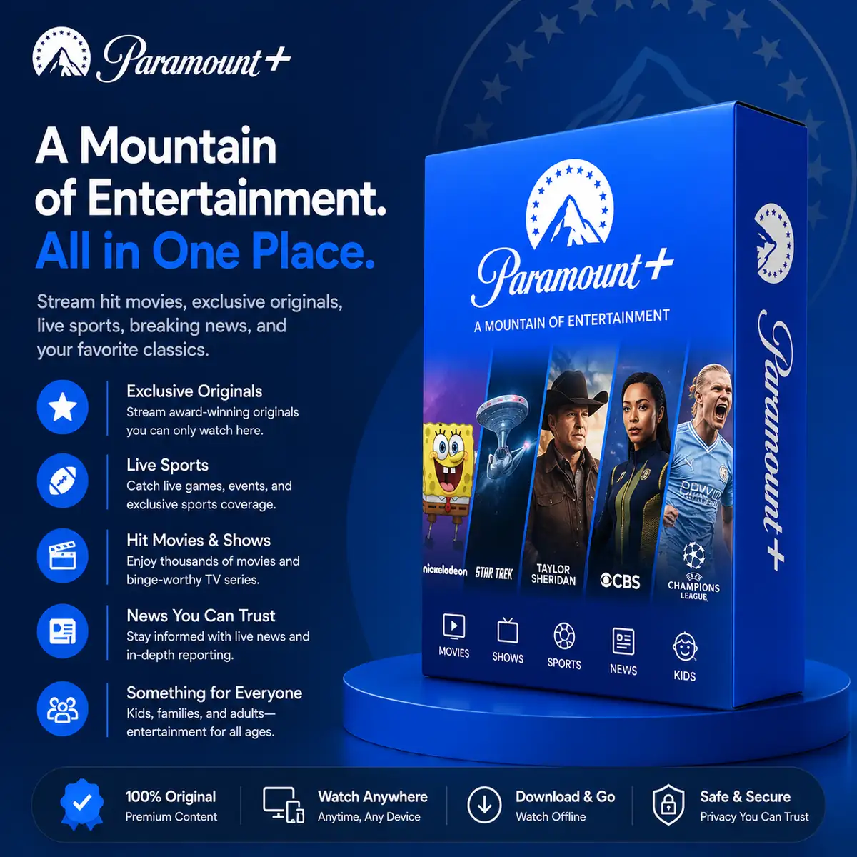 Paramount+ Premium Streaming Account