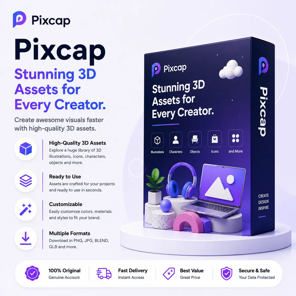 Pixcap 3D Design Account
