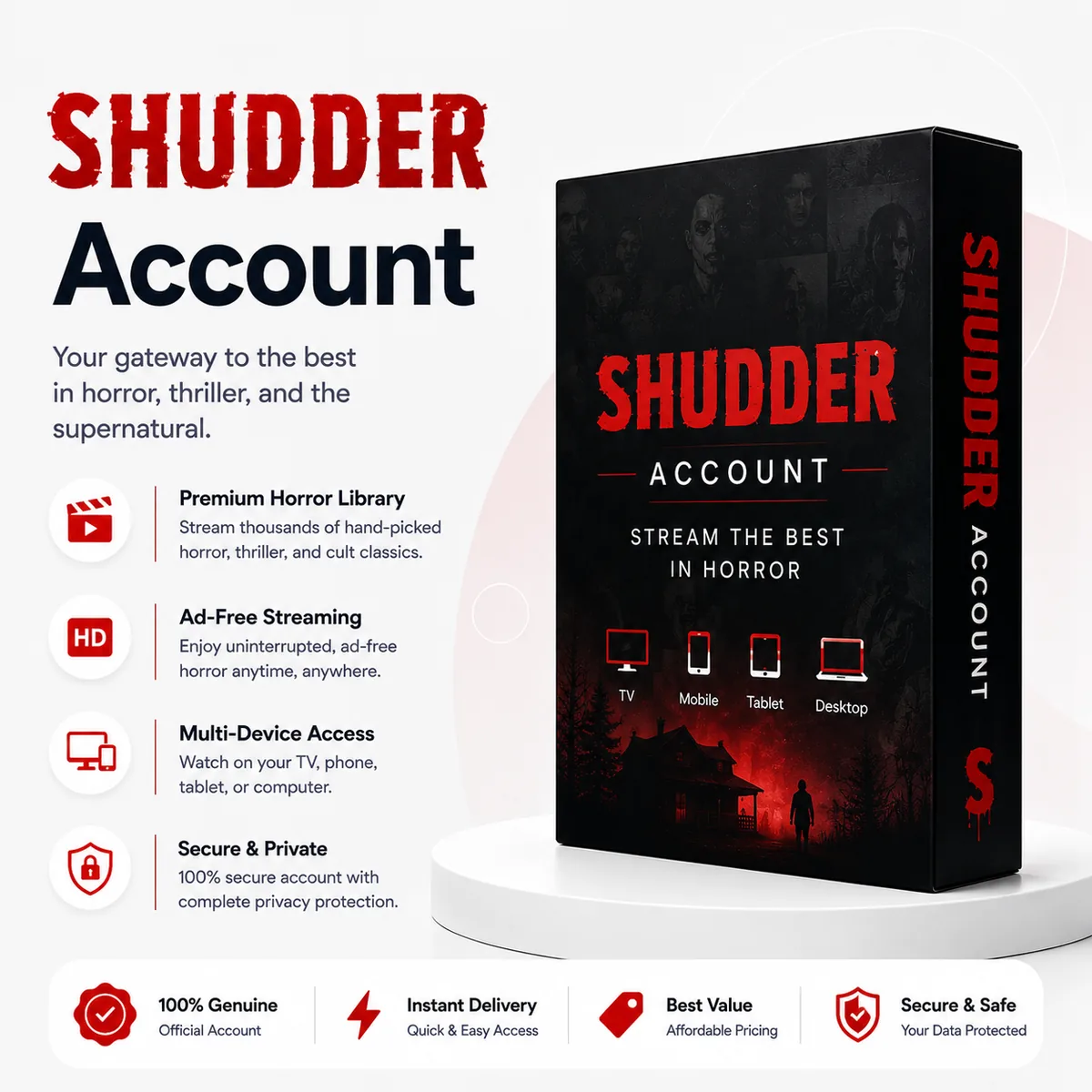 Shudder Horror Streaming Account
