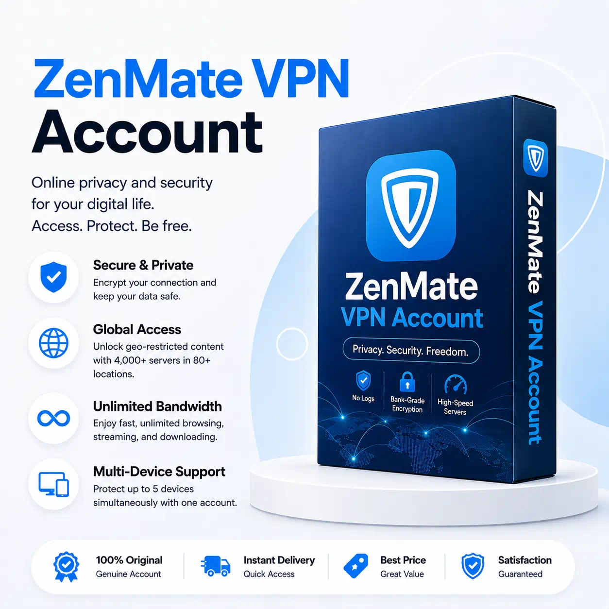 ZenMate VPN Account - Secure & Private Browsing